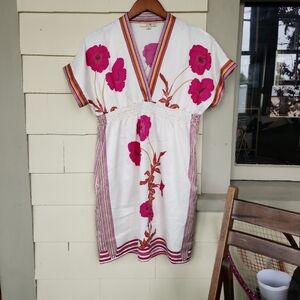 Forever 21 White and Pink Floral Mini Dress